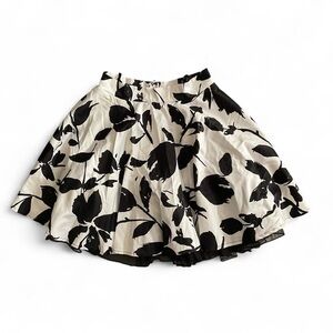 Jodi Kristopher Black & White Floral Tulle Mini Skirt | Size 1